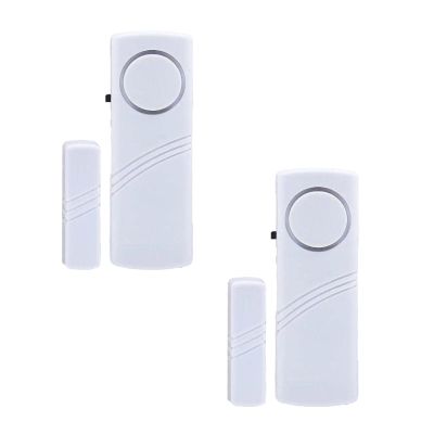 2 Pack Window Door Alarm System - No Batteries for Home, Kids Safety, Pool, Garage, Apartment, Dorm, RV, Office