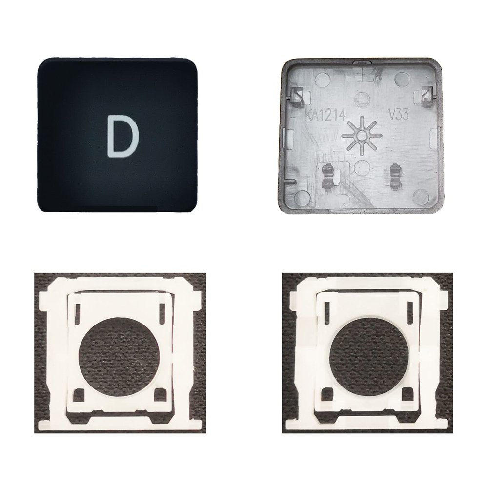 Bfenown Replacement Individual AP11 Type D Key Cap and Hinge for MacBook Pro Model A1425 A1502 A1398 for MacBook Air Model A1369 A1466 A1370 A1465 Keyboard to Replace Type DKey Cap and Hinge
