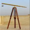 Nautical Marine Solid Brass Telescope W/ Tripod Vintage Navigation Royal Item. view 3