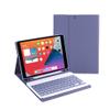 ZGSENLAN Keyboard case for iPad 10, iPad 10th Generation 10.9 inch 2022 Bluetooth Keyboard Detachable Slim Folio Leather case with Pencil Holder Color keycapPurple Gray view 1