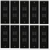 RiteAV Decorative 1 Gang 4 Port Cat5e Ethernet Wall Plate - Black/Black - 10 Pack view 1