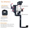 Johncase Ear Speaker Light Proximity Sensor Flex Cable W/Mic Compatible for iPhone 11 6.1" view 2