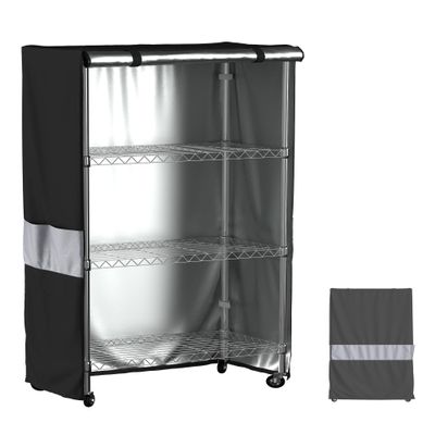 Wire Shelf Cover 60x24x72 Heavy Duty 600D Waterproof Dustproof Zipper Cover