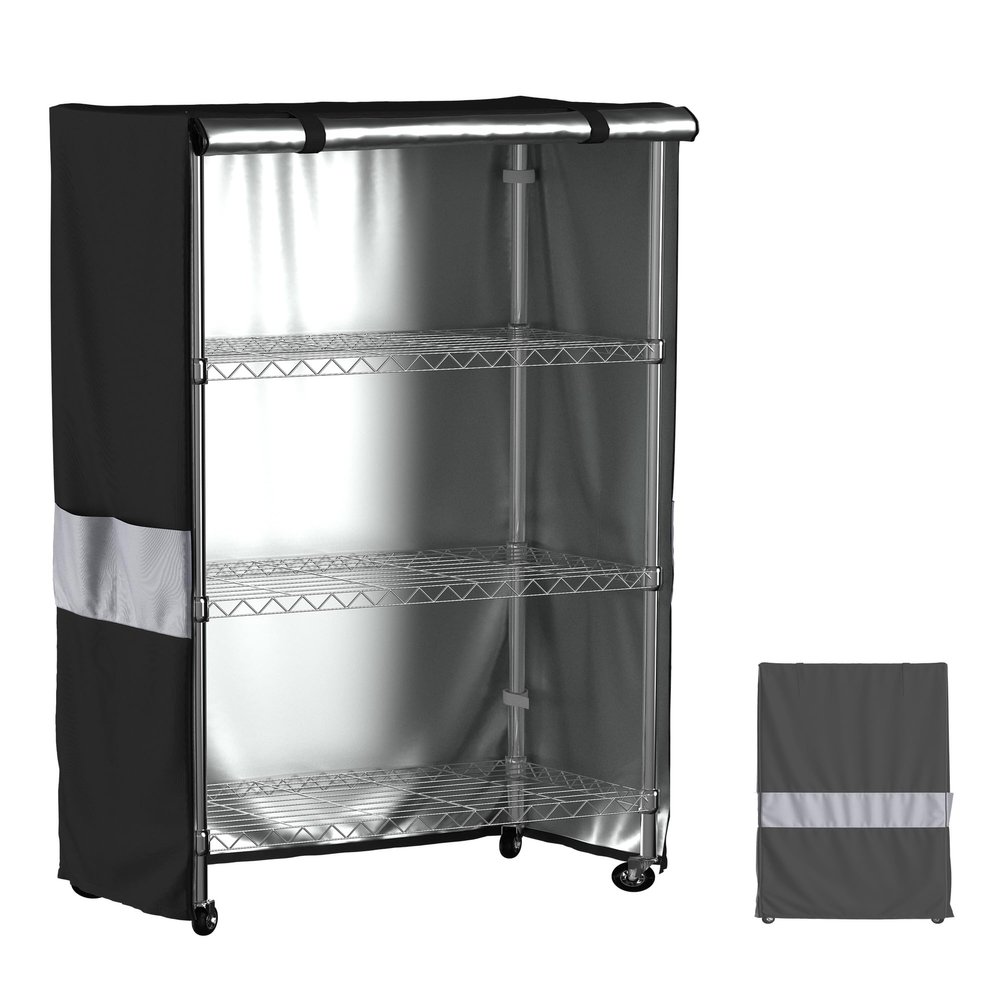 Wire Shelf Cover 60x24x72 Heavy Duty 600D Waterproof Dustproof Zipper Cover