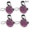 Bettomshin Safe Sound Personal Alarm, 4Pcs 120DB Personal Security Alarm Keychain with LED Light, Emergency Self-Defense Security Alarm for Women Men Children Elderly, Purple view 4