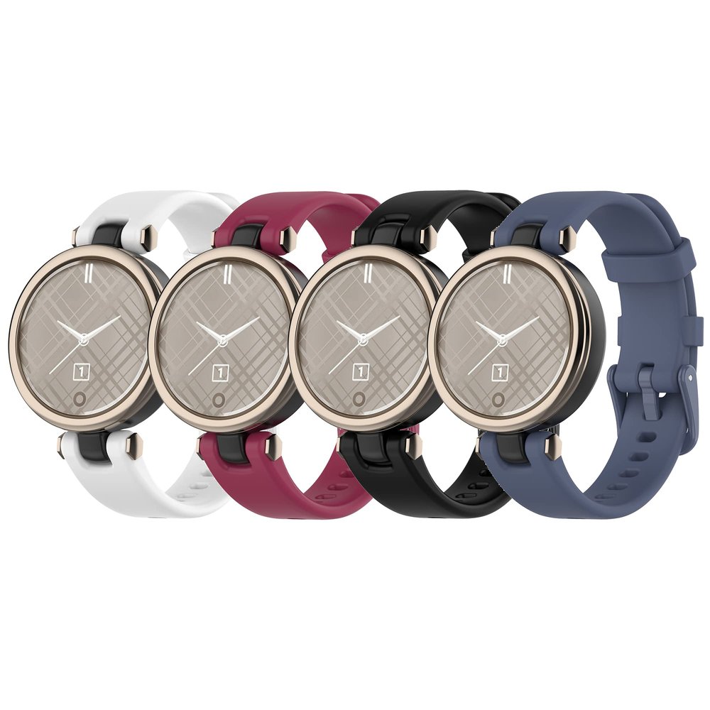 Compatible with Garmin Lily Bands for Women Men, Feminine Sport Silicone Replacement Bands Wristbands Bracelet Accessory Watch Straps for Garmin Lily Womens Smartwatch (4pcs-5)