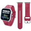 Personalized Bands Compatible with Apple Watch 38mm 40mm 41mm 42mm 44mm 45mm Name Monogram Custom Laser Engraved Gift Soft Silicone Sport Loop Replacement Wrist Strap for iWatch Series 9/8/7/SE/6/5/4 view 1