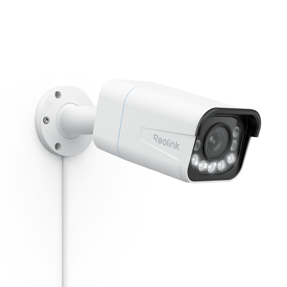 REOLINK RLC-811A PoE IP Wired Security Camera 4K - 123 FoV, 5X Optical Zoom for Outdoor Usage, Color Night Vision, Human/Vehicle/Pet Smart Detection, 2 Way Talk, Up to 512GB microSD Card