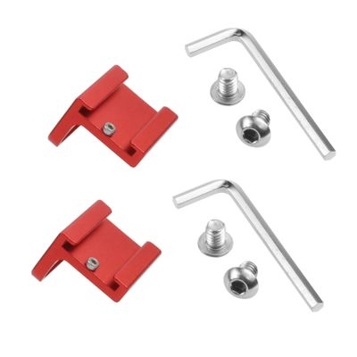 FEICHAO 2Pack Universal Cold Shoe Mount Quick Release Plate Photography Accessories SLR Mirrorless Camera Hot Shoe Base (Red)