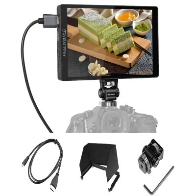 FEELWORLD F7 PRO 7 Inch Touch Screen DSLR Camera Field Monitor with 3D LUT F970 External Kit Install for Power Wireless Transmission IPS FHD1920x1200 4K HDMI Input Output 5V Type-c Input
