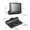 3 Channel Dash Cam, Full HD 960P Front and Rear Inside Three Way Dash Camera for Cars, 4 Inch IPS Screen, 24H Parking Monitor, Motion Detection for Taxi Driver (Black) view 2