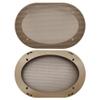 2 Pcs for 4x6 Inch Speaker Conversion Grill Cover Car Audio Decorative Circle Metal Mesh Grille Protection Net Beige 187x122mm/7.36x4.80in view 1