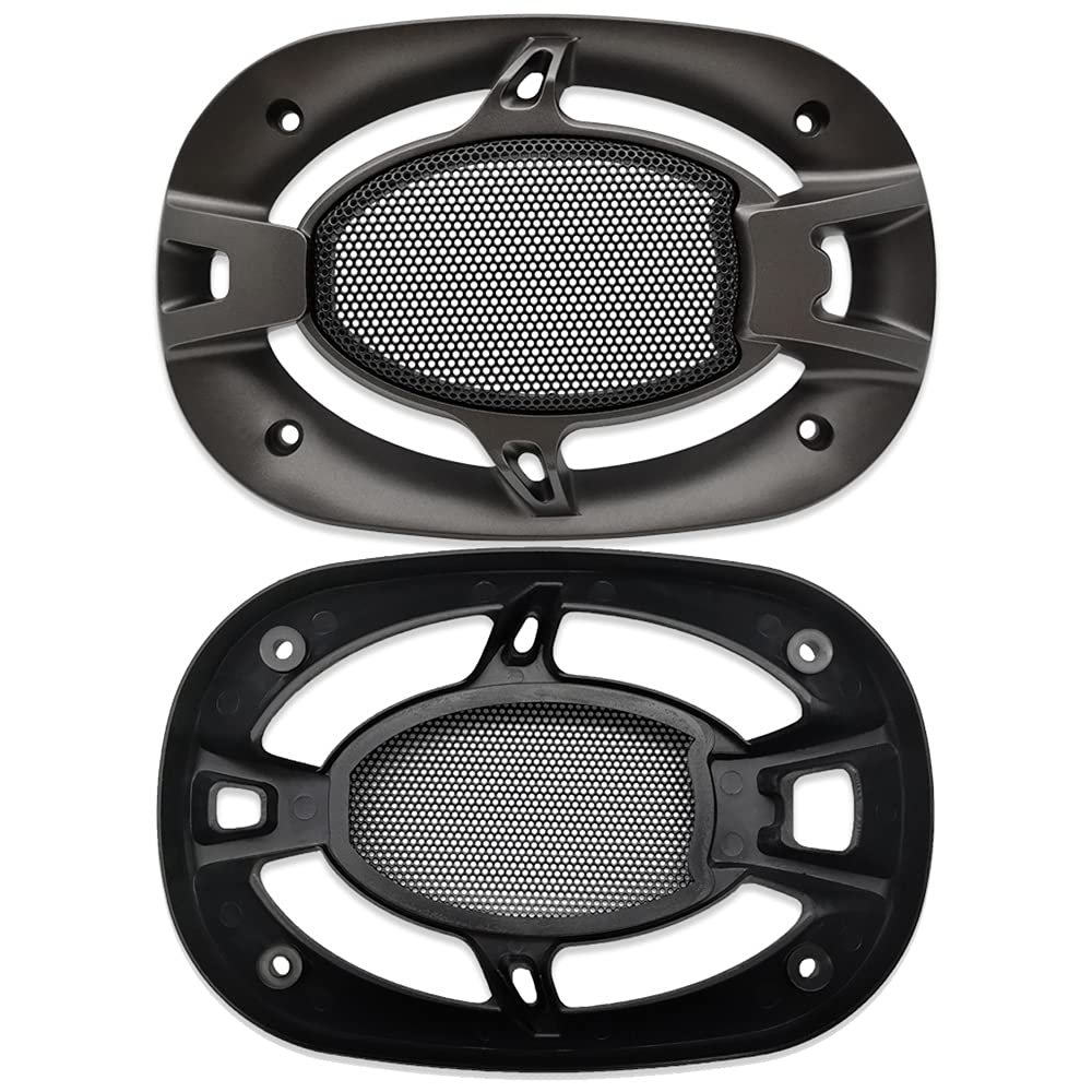 2 Pcs for 4x6 Inch Speaker Conversion Grill Cover High Grade Car Audio Decorative Circle Metal Mesh Grille Protection Net 179x122mm/7.05x4.80in
