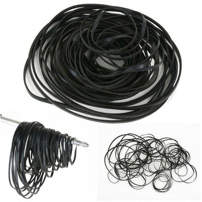 50PCS 40135MM Mixed Flat Cassette Tape Machine Recorder Rubber Belt for Repair Walkman CD DVD Drives 2mm Width Black