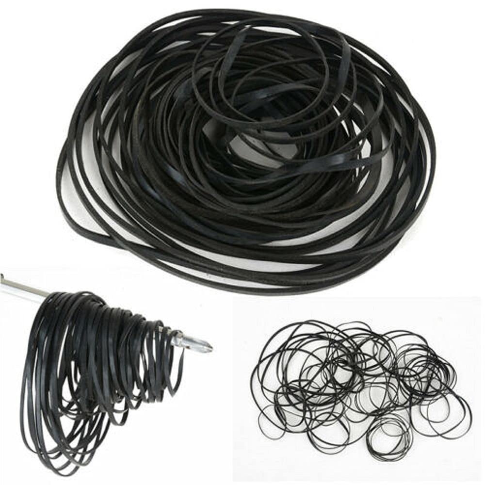 50PCS 40135MM Mixed Flat Cassette Tape Machine Recorder Rubber Belt for Repair Walkman CD DVD Drives 2mm Width Black