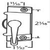 WRS Trimline White Sweep Lock - Large Cam view 4