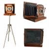Antique Wooden Old Cameras with Tripod Stand Home/Office/Livingroom Decorative Camera On Stand view 1
