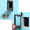 20 Pack Single Gang Low Voltage Mounting Bracket, Flush Mounting Wall Plate, Pass Through Wall Plates for Networking, HDMI, Coaxial Cables, Speaker Wires-Black view 3
