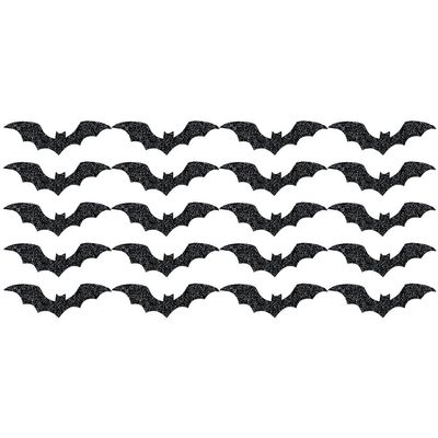 BESTOYARD Bat Tabletop Decorations 20pcs Halloween Tableware Accessories Non-Woven Applique Flash Bat Window Stickers