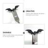 BESTOYARD Bat Tabletop Decorations 20pcs Halloween Tableware Accessories Non-Woven Applique Flash Bat Window Stickers view 3