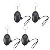 Bettomshin Safe Sound Personal Alarm, 4Pcs 120DB Personal Security Alarm Keychain with LED Light, Emergency Self-Defense Security Alarm for Women Men Children Elderly, Black view 1