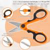 Honoson 2 Pcs 5.7" Fishing Scissors Braided Line Cutters Fishing Heavy Duty 3cr13 Non Slip Serrated Edge Scissors Saltwater Freshwater Braid Multi Function Cutter for Trimming (Orange) view 3