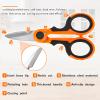 Honoson 2 Pcs 5.7" Fishing Scissors Braided Line Cutters Fishing Heavy Duty 3cr13 Non Slip Serrated Edge Scissors Saltwater Freshwater Braid Multi Function Cutter for Trimming (Orange) view 4