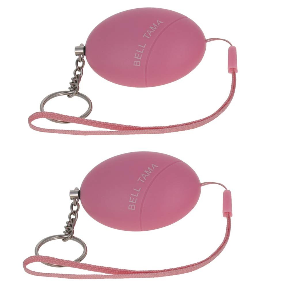 Bettomshin Safe Sound Personal Alarm, 2Pcs 120DB Personal Security Alarm Keychain, Emergency Self-Defense Security Alarm for Women Men Children Elderly, Pink