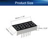 Bettomshin 2Pcs LED Digital Tube Common Anode 12 Pin 4 Bit 1.18 x 0.55 x 0.28 inch (LxWxH) 0.36" Red Display Digital 3461BS/3641BH view 2