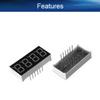 Bettomshin 2Pcs LED Digital Tube Common Anode 12 Pin 4 Bit 1.18 x 0.55 x 0.28 inch (LxWxH) 0.36" Red Display Digital 3461BS/3641BH view 3