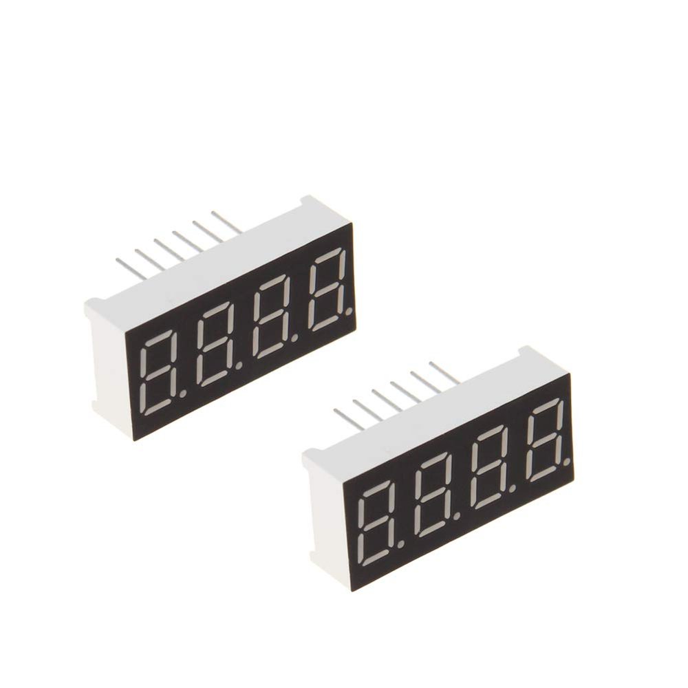 Bettomshin 2Pcs LED Digital Dispaly Common Cathode 12 Pin 4 Bit 1.18 x 0.55 x 0.28 inch (LxWxH) 0.36" Red Display Digital 3461AS