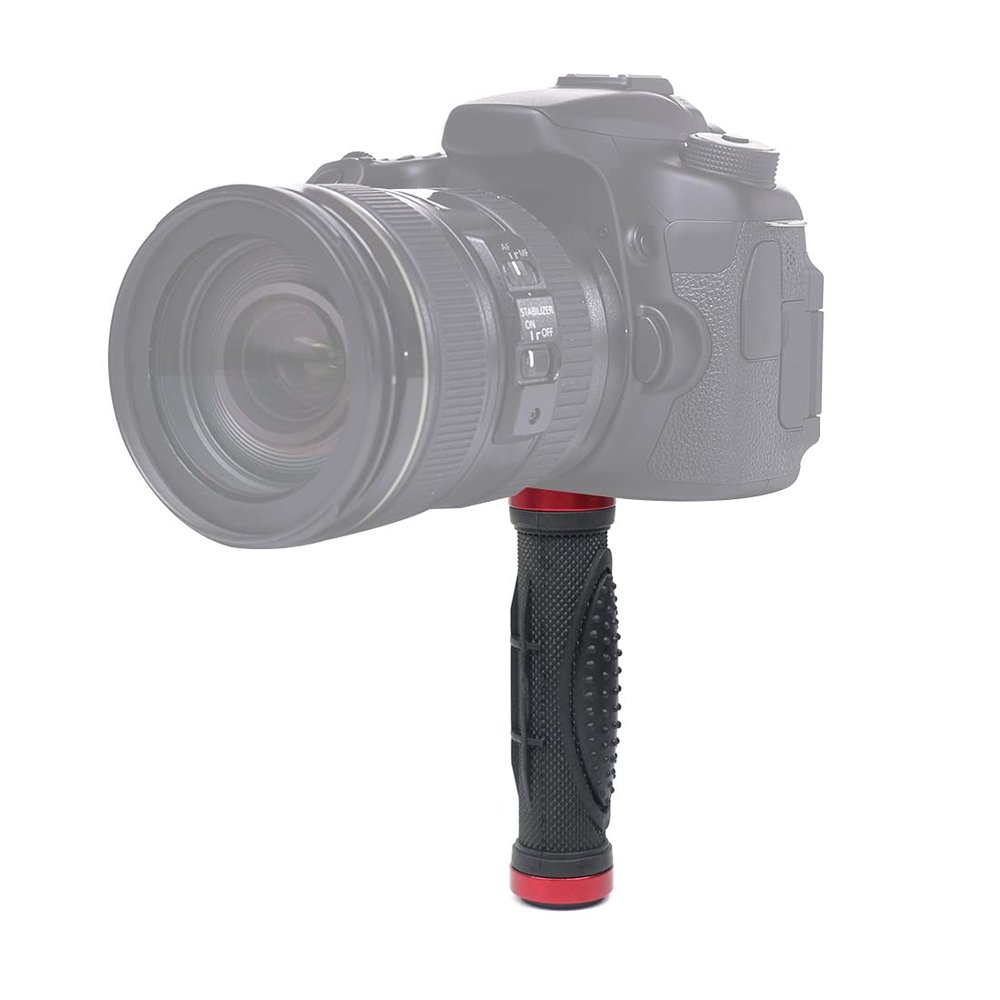 BGNing Camera Handle Grip Support Mount with 1/4'' Male Screw Camera Rubber Hand Grip Universal Handlegrip Camera Stabilizer for SLR Digital Video Camera Video LED Light