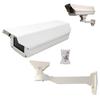 BeElion 2Part in Set Aluminum Weatherproof CCTV Camera Housing with Adjustable Mount Bracket - Heavy Duty Indoor/Outdoor Security Surveillance Box with Lockable Lid & Glass Lens view 2
