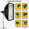 Glow EZ Lock Softbox to Go Kit - Glow EZ Lock 24x36 Quick Strip Rectangular Bowens Mount Softbox Lighting Kit with External and Internal Diffusers, Deflector Disk and Eggcrate Grid, 2-Pack view 4