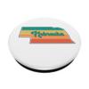 Retro Summer Nebraska Cornhusker State Outline Design PopSockets Swappable PopGrip view 2