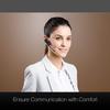 Yealink WH63 Wireless Headset - Seamlessly Switches from Telephone Mode to PC, Noise-Canceling Boom Mic, Charging Stand, Certified for Zoom & Teams, 8 Hours of Talk Time, Global Teck Microfiber view 2