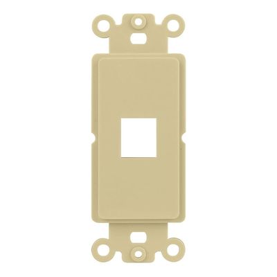 1-Port Single Gang Keystone Decora Style Insert Strap (Ivory)