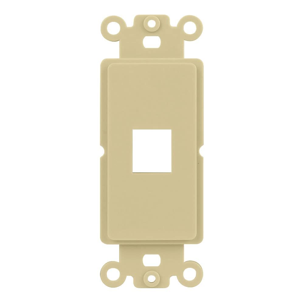 1-Port Single Gang Keystone Decora Style Insert Strap (Ivory)