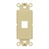 1-Port Single Gang Keystone Decora Style Insert Strap (Ivory) view 4