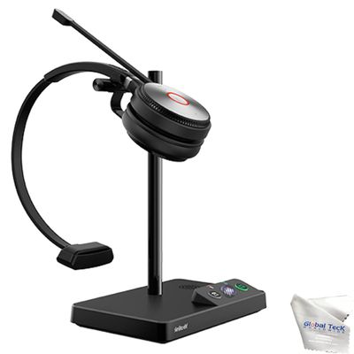 Yealink WH62 Wireless Headphones with Mic, Connects Deskphone and Laptop, Easy to Use Work from Home Office Apps Compatibility - Teams, Zoom, RingCentral, 8x8, Vonage, Microfiber Included