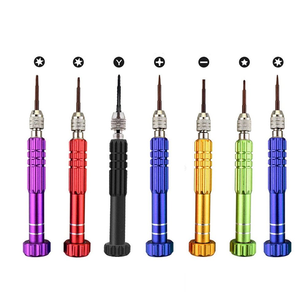 Precision Small Repair Tools Kit, Repair Screwdriver Set 7 in 1 for Fixing Cell Phone Watch Computer Tablet, Removable Opening Pry Tool Repair Kit Set, 1 Set