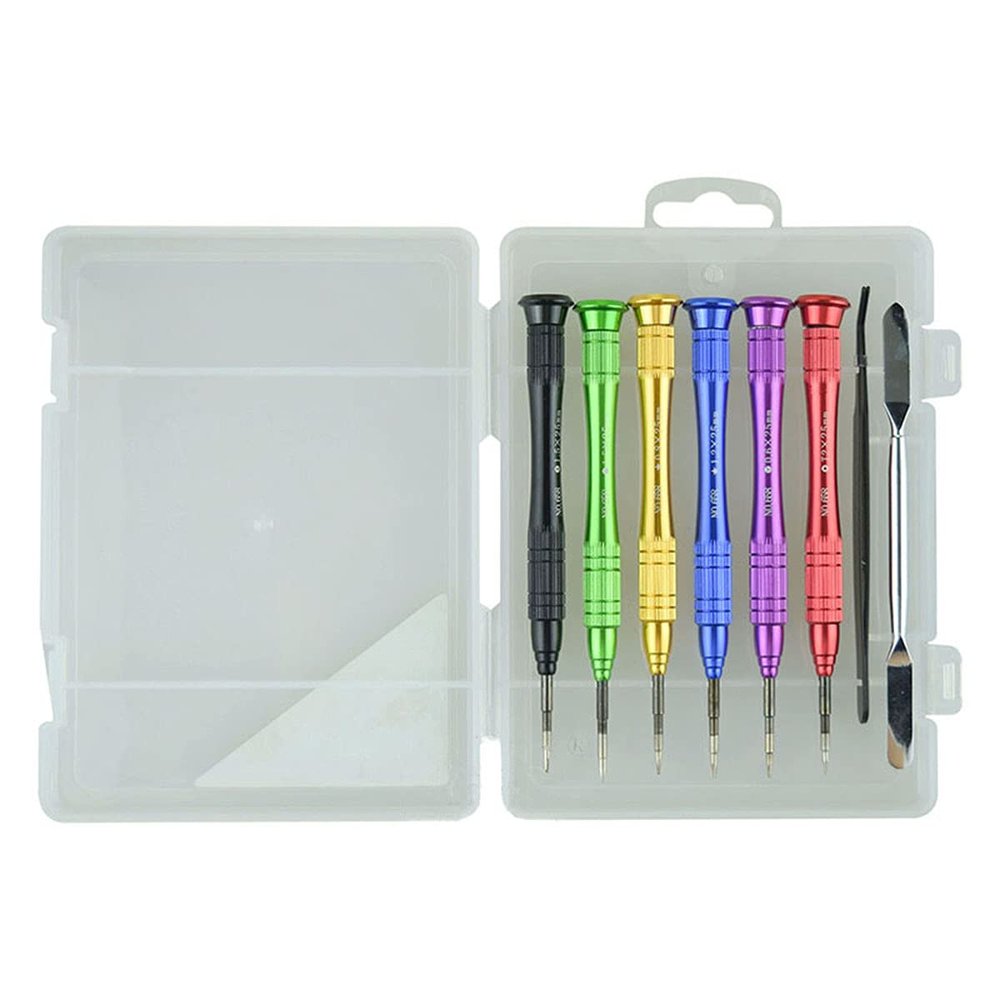Precision Small Repair Tools Kit, Repair Screwdriver Set 8 in 1 for Fixing Cell Phone Watch Computer Tablet, Opening Pry Tool Repair Kit Set, Model 668, 1 Set
