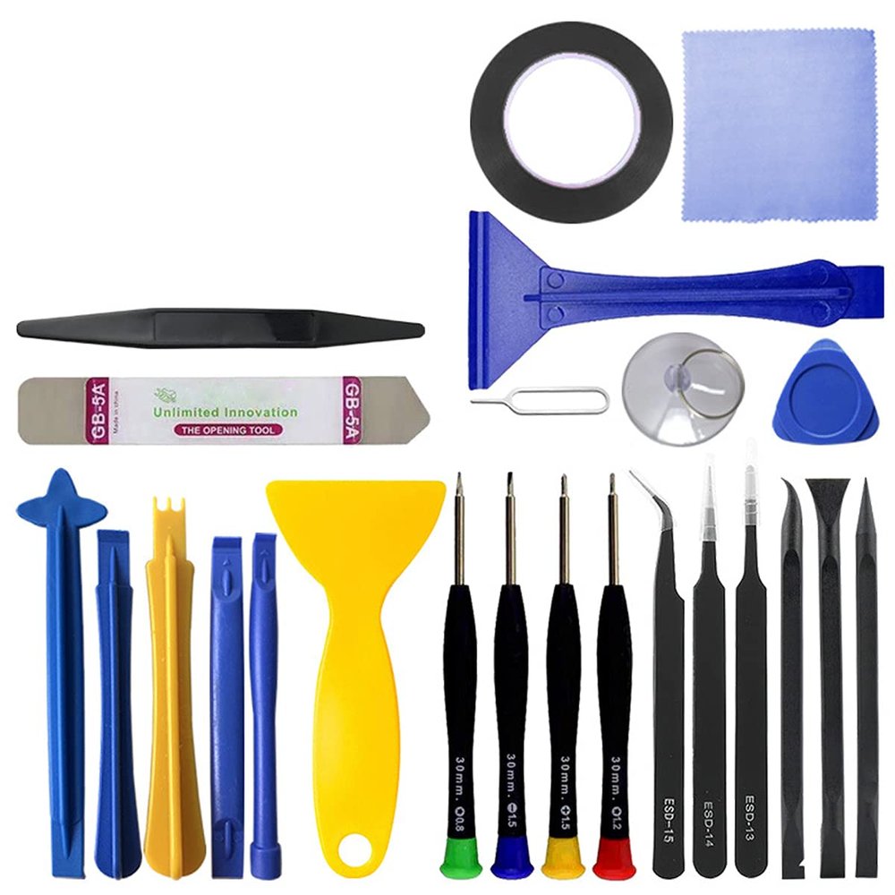 Precision Small Repair Tools Kit, Repair Screwdriver Set 24 in 1 for Fixing Cell Phone Watch Computer Tablet, Cell Phone Opening Pry Tool Repair Kit Set, 1 Set
