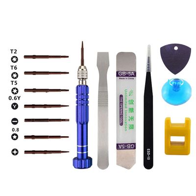 Precision Small Repair Tools Kit, Repair Screwdriver Set Aluminum Alloy 13 in 1 for Fixing Cell Phone Watch Computer Tablet, Cell Phone Opening Pry Tool Repair Kit Set, 1 Set