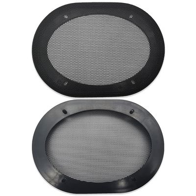2 Pcs for 5x7 Inch Speaker Grill Cover High-Grade 5"x7" Car Audio Decorative Circle Metal Mesh Grille Conversion Protection Net Black 210x151mm/8.27x5.95in