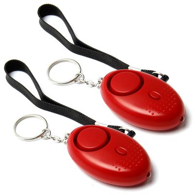 Bettomshin Safe Sound Personal Alarm, 2Pcs 130DB Personal Security Alarm Keychain with LED Light, Emergency Self-Defense Security Alarm for Women Men Children Elderly, Red
