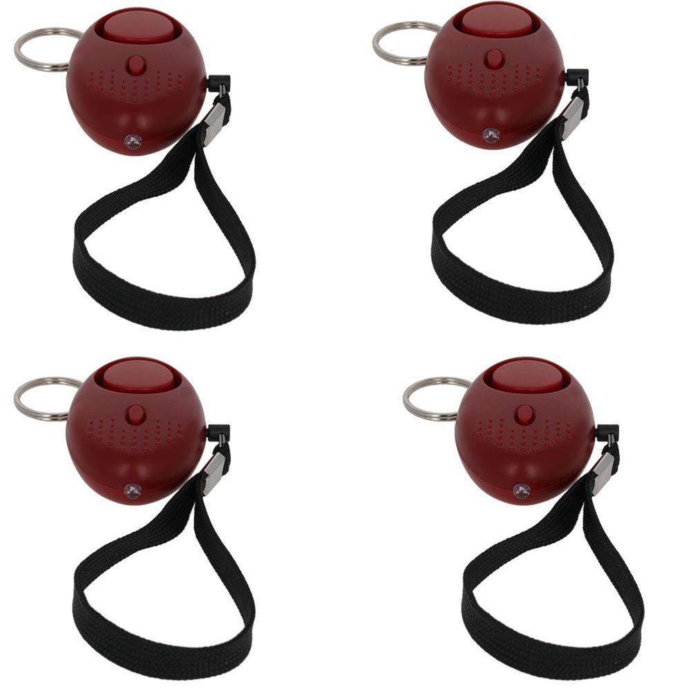 4Pack Safe Sound Personal Alarm, Bettomshin 130DB Personal Security Alarm Keychain with LED Lights, Emergency Safety Alarm for Women, Men, Children, Elderly Red