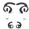 JNSA [Never Lose Your Air Pods Pro] Anti Slip Set, Sport Ear Hook Compatible with Air Pods Pro (Clear)+ Air Pods Pro Earbuds Ear Hooks Cover + Strap Lanyards for Air Pods Pro [3in1],Black view 2