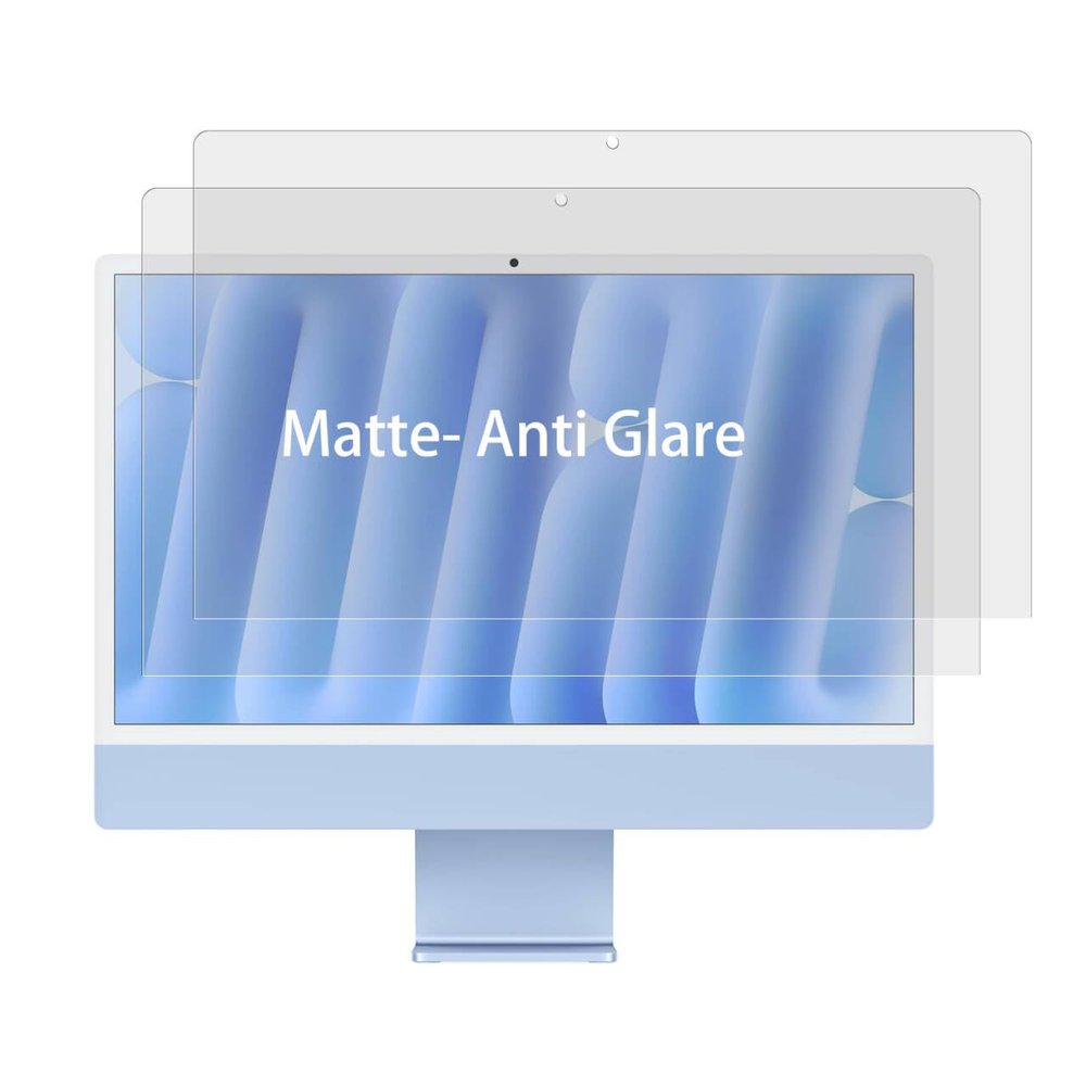 MUBUY-GOL 2 Pack Anti-Glare Screen Protector for iMac 24-inch Screen Protector (M4 M3 M1 Chip 2024-2023-2021), Anti-Fingerprint (Matte) Shield Reduce Glare Reflection and Eye Strain