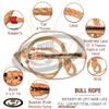 Bull Rope Right Hand (9x9) Half Leather - Length with Knot 14' Bull Riding Rope polypropilene Rodeo Equipment view 2